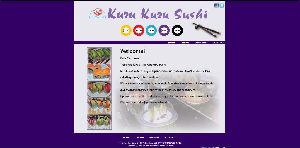 Kuru Kuru Sushi — before redesign
